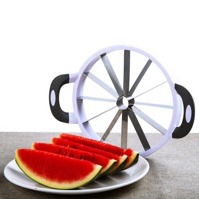 China Large Handle Kitchen Stainless Steel Watermelon Peeler Slicer Hollow Puncher Viable Easy Cutter for sale