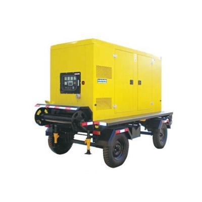 China Emergency Standby Mobile Electric Generator , 125KVA Trailer Mounted Diesel Generator for sale