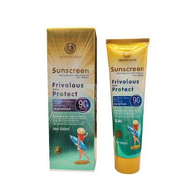 China Sunscreen High Quality 100mL Whitening Sunscreen Foundation Moisturizing Suns Cream With SPF 60 for sale