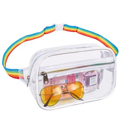 China New Transparent Running Clasp PVC Fanny Pack Outdoor Sports Fanny Pack Portable Rafting Bag Waterproof Fitness Travel Storage for sale