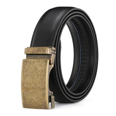 China New Men's Youth Leather Belt Fanny Belt Business Automatic Colored Band Leather Waistband For Mens Men's Belts Genuine Leather Luxury for sale