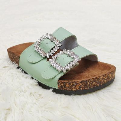 China 2022 Fashion Trend Smart Women's Slippers Women's Sandals 2-Straps With Buckle Slides Comfortable Slippers for sale