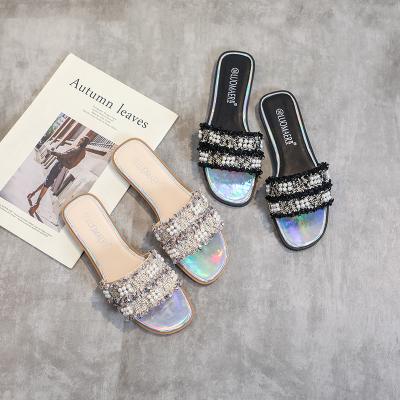 China Wholesale Fashion Trend New Arrivals Summer Casual Slip On Women Shoes Fashion Women Sandal Flat Heel Ladies Slippers for sale