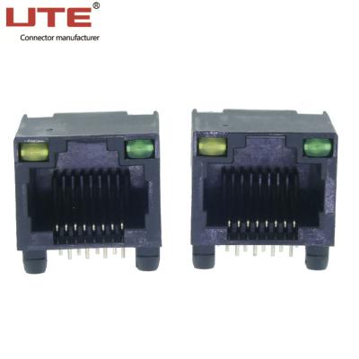 China PCB Rj45 Connector/Socket/Socket, With 8P8C Shield Led for sale