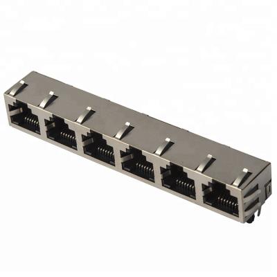 China Multi Yellow / Grean RJ45 Network Input And Output Port Connectors for sale