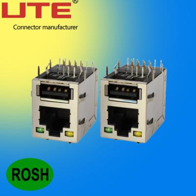 China PCB RJ11 RJ45 Connector With 4P4C Exposed Pin for sale