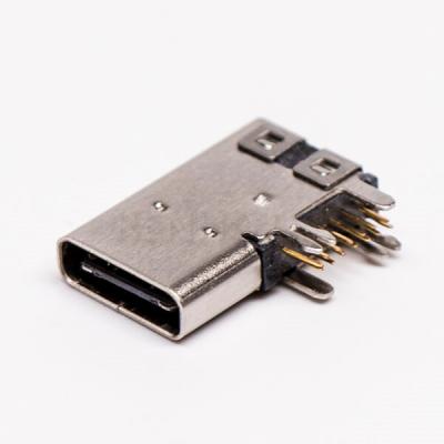 China PCB Side Entry 14pin Female USB 3.0 Type C 90 Degree Connector for sale