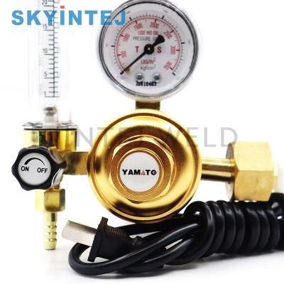 China Industrial Use 36V/220V CO2 Gas Pressure Heated Full Brass CO2 Regulator for sale