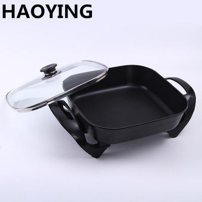 China Multifunction Auto-thermostat Control Aluminum Die Cast Non Stick Cooking Electric Pizza Pan for sale