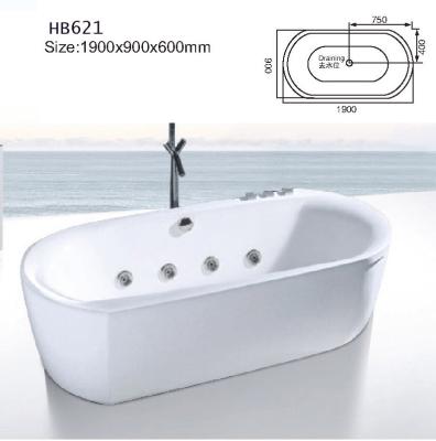 China Bathtubs, freestanding Bathtub without faucet , hand shower HB621 for sale