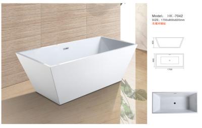 China Modern Bathtub,Acrylic bathtub white color,Bathtub, seamless Bathtub. HK-7042 Size:170X80X62CM for sale