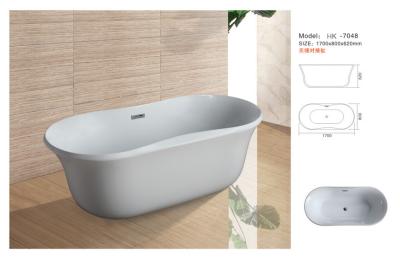 China Modern Bathtub,Acrylic bathtub white color,seamless Bathtub. HK-7048 Size:170X80X62CM for sale