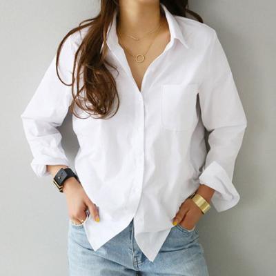 China Fashionable And Flexible Yolo White Ol Shirt Women'S Slim Breathable Professional And Slim Lapel Shirt for sale