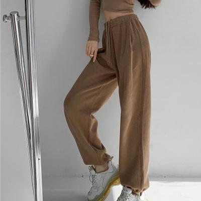 China Yolo Breathable Casual Drawstring High Waist Loose Sweatpants For Women for sale