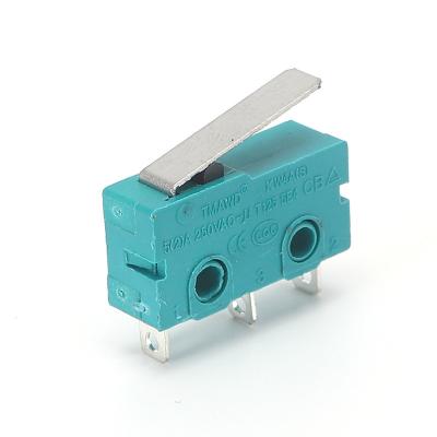 China Electronics ChengYi KW12-F Auto Micro Switch 3 Pin Bent Lever Micro Switch for sale