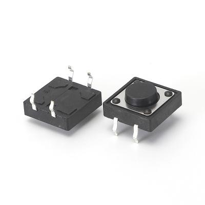 China Black 12*12mm12V electronics auto tact switchWholesale durable tact switch for sale