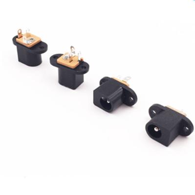 China Plastic DC Power Jack 2.5mm Copper Terminal Mounted DC Power Jack for sale