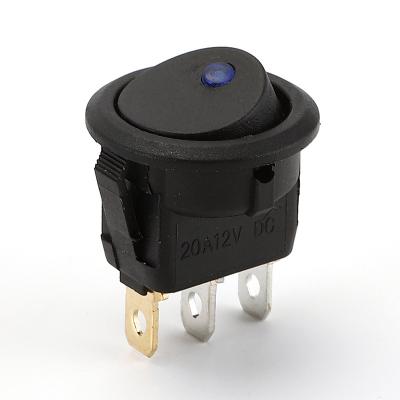 China KCD1 12V 20A industry electric cat's eye spot with LED light car modified boat switchround switch for sale