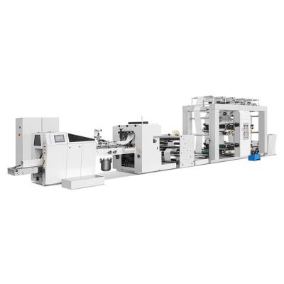 China food & Beverage Factory RZJD-G250J Eco Maker Roll Packing Machine Making Bags Paper With 2 /4color Flexo Printing Machine for sale