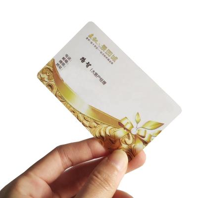 China Business card/Membership card/VIP card/gift certificate etc. Custom printing clear plastic transparent PVC gold foil cheap business card. for sale