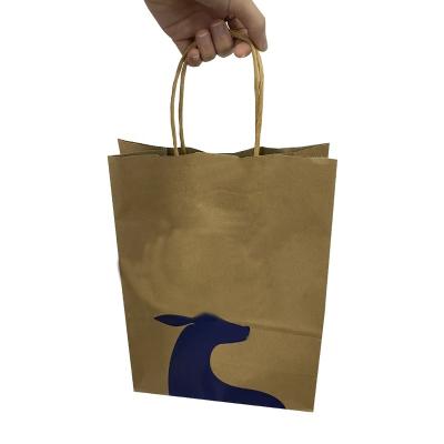 China Recyclable Kraft Recyclable Paper Bags Wholesale Custom Shopping Paper Bag For Food Packaging for sale