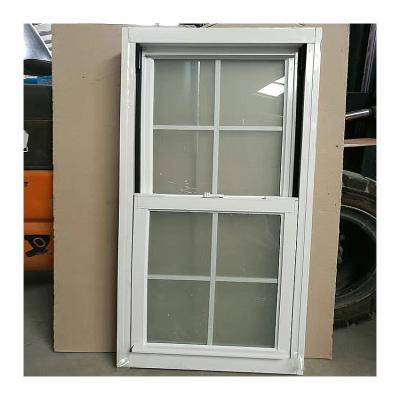 China Double Screen Folding Tempered Glass Hung Window Aluminum Up Sliding Down Window for sale