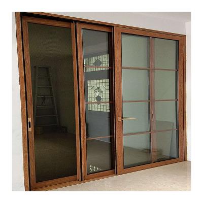 China Folding Aluminum Framed Screen Laminated Glass Sliding Window With Flynet for sale