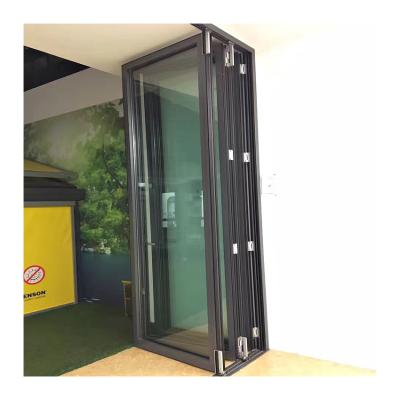 China Sound Insulation/High Strength Aluminum Doors/Easily Assembled Bi Cut Accordion Folding Thermal Fold Door For Bathrooms for sale