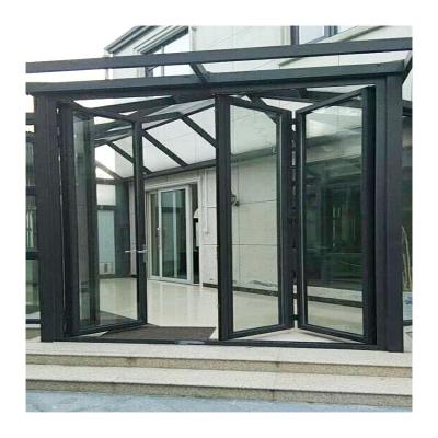 China sound insulation/high strength aluminum exterior door/modern design exterior accordion folding door easily assembled for sale