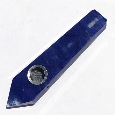 China Wholesale Europe Tobacco Pipes Cast Stone Crystal Smoking Pipes Crystal Smoking Pipes Healing Blue for sale