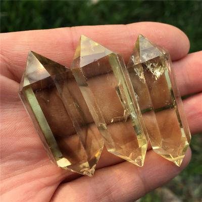 China Wholesale Point Natural Citrine Tower Wand Crystal Europe Quartz Stone Raw Reiki Healing Decoration for sale