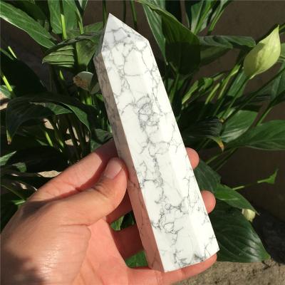 China Wholesale Europe Howlite Crystal Point Clear Crystal Quartz Obelisk For Decoration for sale