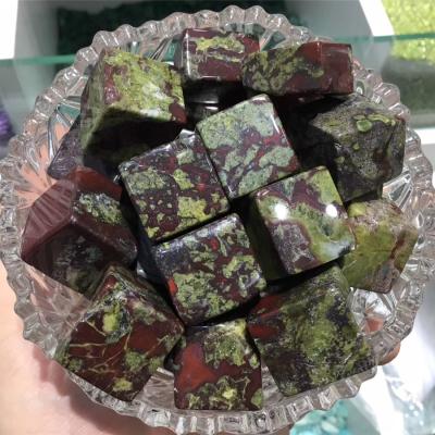 China Europe Tumbled Dragon Blood Stone Natural Crystals Square Form Crystal Tumble Stone For Home Decoration for sale