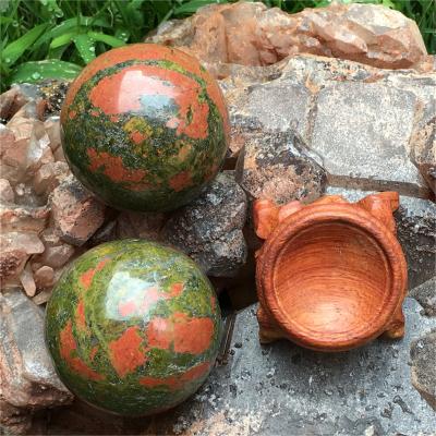 China Wholesale Unakite quartz crystal ball gifts collection fengshui hand polished quartz spheres from Europe for sale