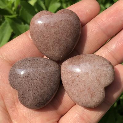 China Wholesale Europe Crystal Heart Reiki Clear Quartz Heart Stone For Chakra Energy Healing Stone Massage for sale