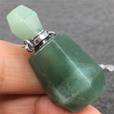 China Europe Natural Hand Carved Stone Perfume Bottle Quartz Crystal Reiki Healing Aventurine Gifts Essential Oil Bottle Wholesale for sale