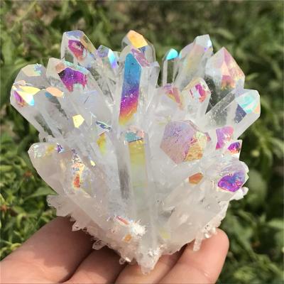 China Wholesale Titanium Quartz Crystal For Decorative Healing Europe Crystal Cluster Quartz Crystal Cluster for sale