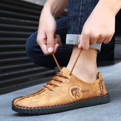 China New Arrival Waterproof Trending Low Top Popular Leather Shoes Men's Handmade Leather Casual Shoes for sale