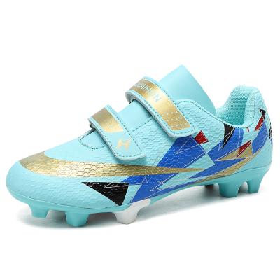 China Soccer Shoes OEM Wholesale Microfiber Leather Waterproof Professional Outdoor Soccer Shoes High Heel Soccer Boots For Kids for sale