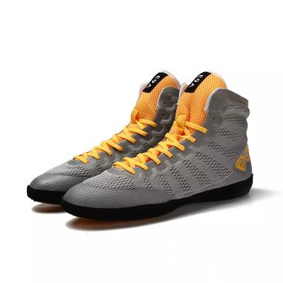 China Breathable Boxing Sanda Shoes Wrestling Boots High Quality Professional Wrestling Upper Non-slip Men's Shoes Wholesale Sales High Tops for sale