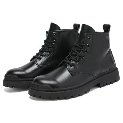 China High Top Anti-slippery Casual Genuine Leather Boots Sneakers Shoes For Men for sale