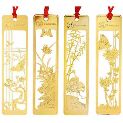 China Cheap Vintage Brass China Bookmark White Bookmark Chinese Etched Mini Custom Custom for sale