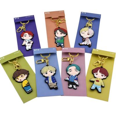 China Custom wholesale 3d cartoon anime PVC rubber soft key chain for promotion/souvenir promotion/collection for sale