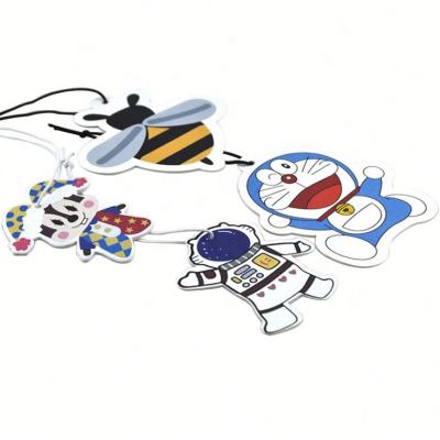 China Customized Design Funny Hanging Air Freshner / Custom Paper Car Air Freshener 8*8cm for sale