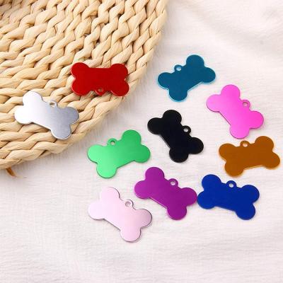 China Custom Personalized Engravable Gold Metal Collar Blanks Pet Tags Aluminum Charms Dogs for sale