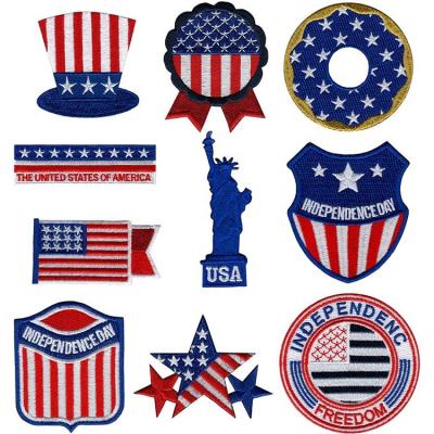 China 3D breast china flag embroidery pvc country tactical iron on custom american flag patches for sale