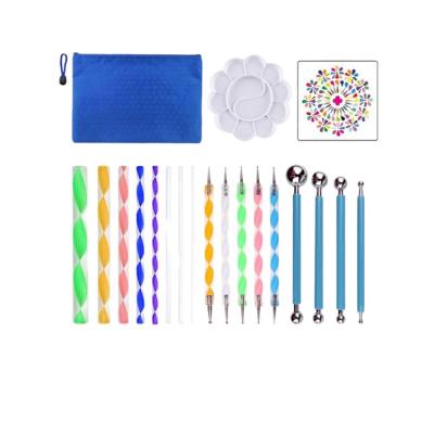 China Mandala Dotting Tools Set For Painting Rocks, Painting Rocks Dot Kit, Cosmetic Pen Polka Dot Tool Rock Stone Painting Template for sale