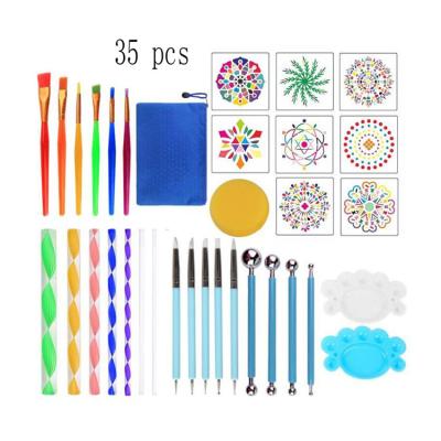 China Painting Mandala Dotting Tools Kit Set for Painting Pottery Dot Kit Dotting Tool Set Handwork Embossing Multifunctional Portable Rocks for sale