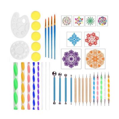 China Mandala Painting Tray Dotting Tools Stencil Mandala Art Painting Tool Paint Brushes for Canvas Painting Coloring Rocks for sale