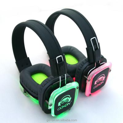 China RF-309 Wireless Headband Disco Silent Earphone With LED Lights for sale